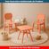 7 Mesa Infantil Pipa Rivatti 51 cm -Largura- Estrutura Monobloco em Polipropileno -PP- Pessego Ambientada